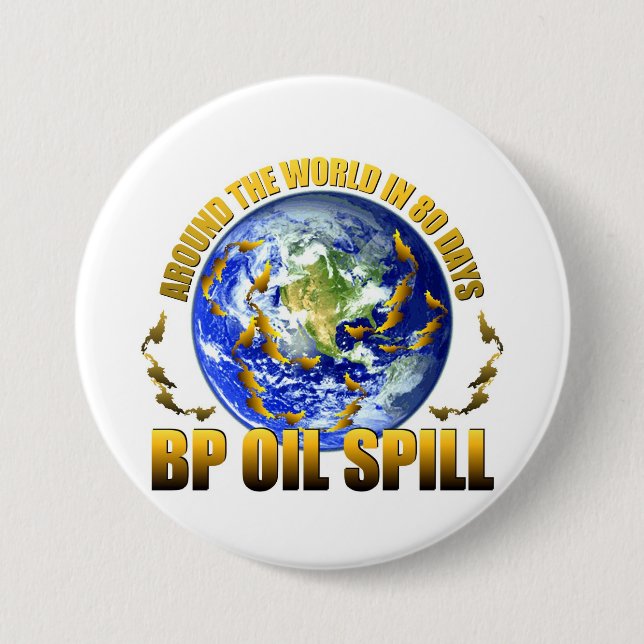 Golf Coast Oil Spill Pinback Button (Front)