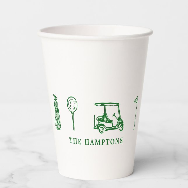 Golf Cocktail  Paper Cups (Front)