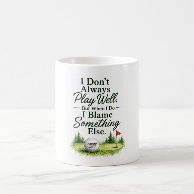 Golf Coffee Mug Golfer Humor Gift Golf Saying (Center)