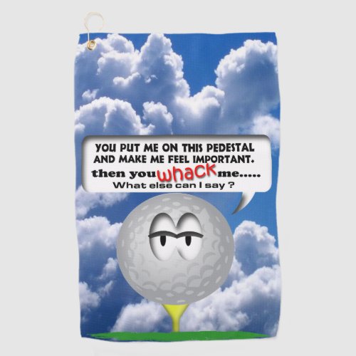 Golf comics golf towel