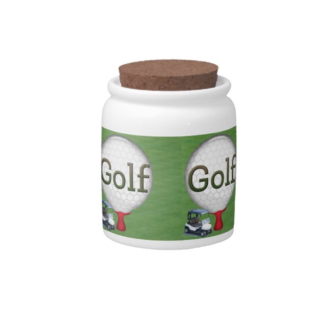 Golf Composite Ball Cart Flags   Candy Jar (Front)