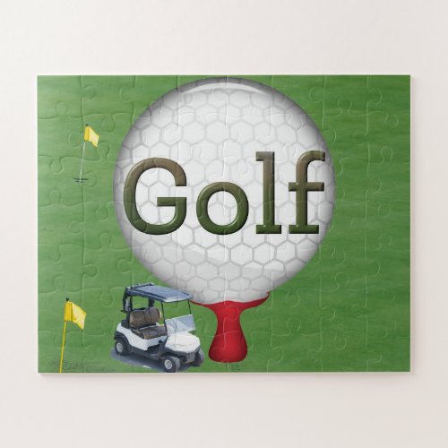 Golf Composite Ball Cart Flags    Jigsaw Puzzle