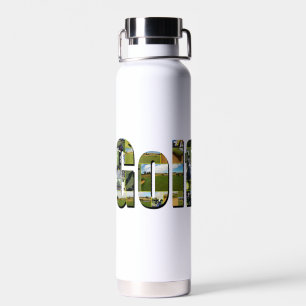 Golf Composition Picture Logo, Water Bottle