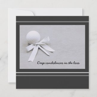 Golf Condolences in the loss of golfer in grey
