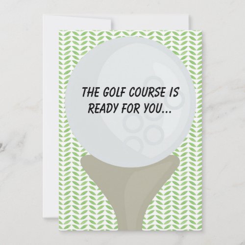 Golf Congratulations Card