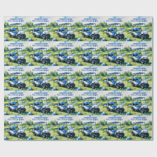 Golf Congratulations for Baby Boy Wrapping Paper