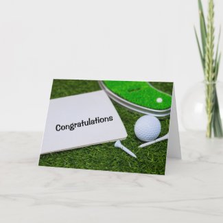 Golf Congratulations Graduate Card with golf ball