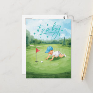 Golf Congratulations It’s a Boy Card Baby Golfer