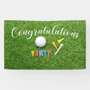 Golf Congratulations with word party  Banner