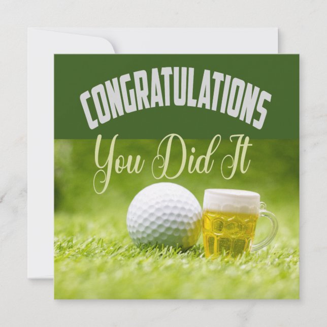 Golf Congratulations you did it for golfer (Front)