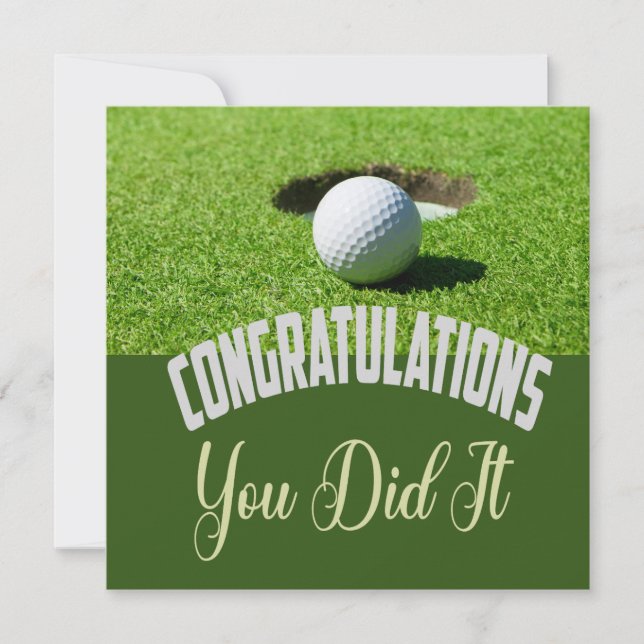 Golf Congratulations you did it for golfer (Front)