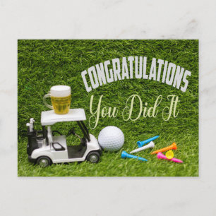 Golf Congratulations you did it for golfer  Postca Postcard