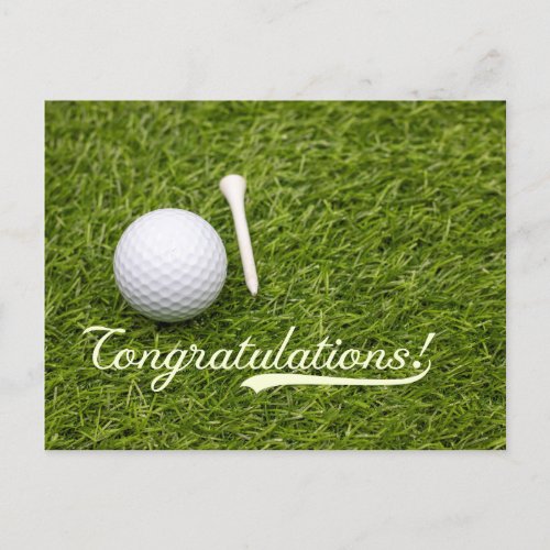 Golf Congratulations you did it for golfer   Postcard