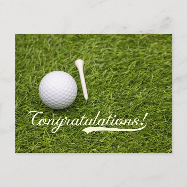 Golf Congratulations you did it for golfer   Postcard (Front)
