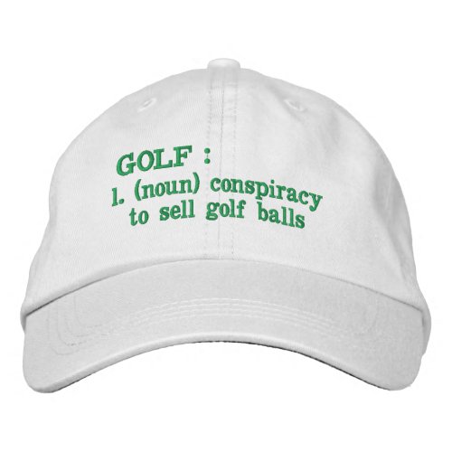 Golf Conspiracy  Embroidered Baseball Cap