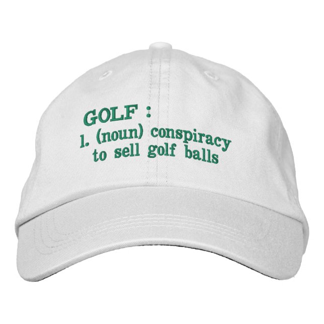 Golf Conspiracy  Embroidered Baseball Cap (Front)