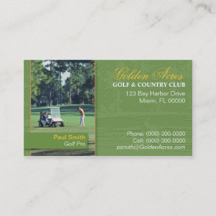 Golf Country Club Business Card