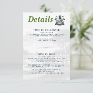 Golf Couple Wedding Enclosure Card
