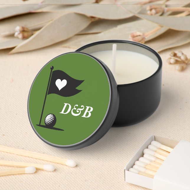 Golf Couple Wedding Mini Candle Favors (Insitu)