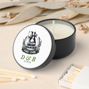 Golf Couple Wedding Mini Candle Favors