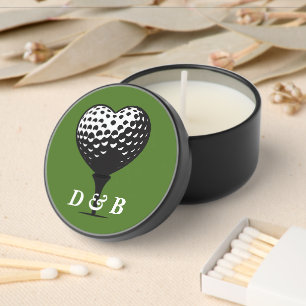 Golf Couple Wedding Mini Candle Favors