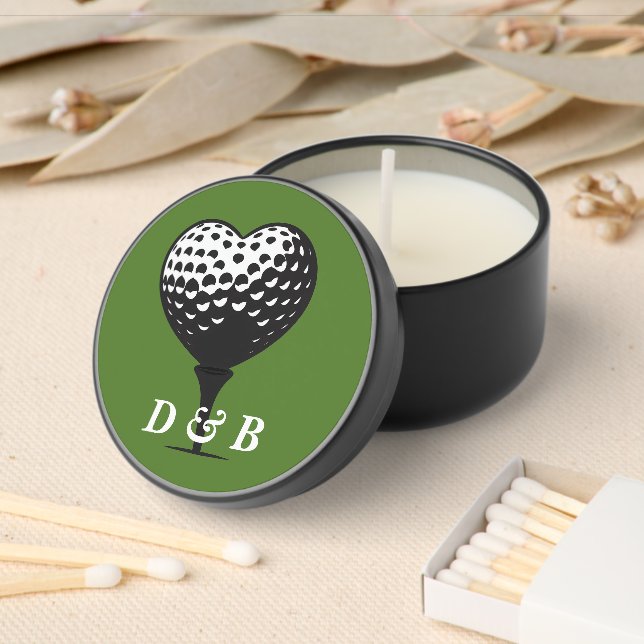 Golf Couple Wedding Mini Candle Favors (Insitu)