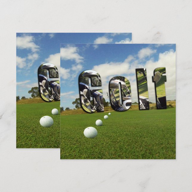 Golf Course And Logo, (Front/Back)