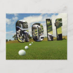 Golf Course And Logo, Postcard