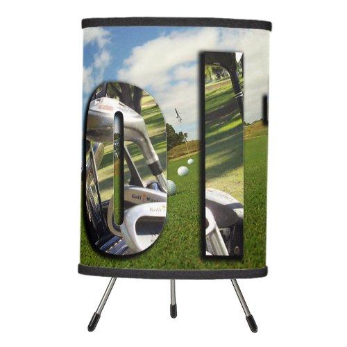 Golf Course And Logo Tripod Lamp