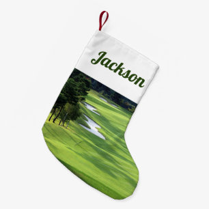 Golf Course and Sand Traps Small Christmas Stocking