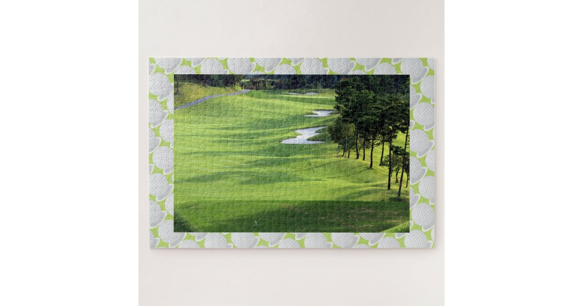 Golf Course & Ball Jigsaw Puzzle Zazzle