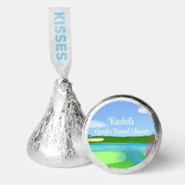 Golf Course Bunker Gender Reveal Baby Shower Hershey®'s Kisses® (Front)