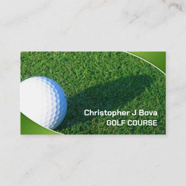 Golf Course Business Card Template (Front)