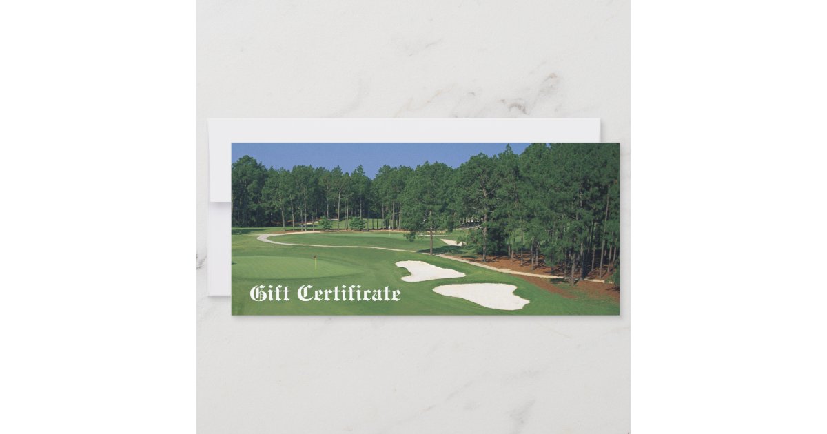 Golf Course Business Gift Certificate Zazzle Golf Course Business Gift Certificate Zazzle