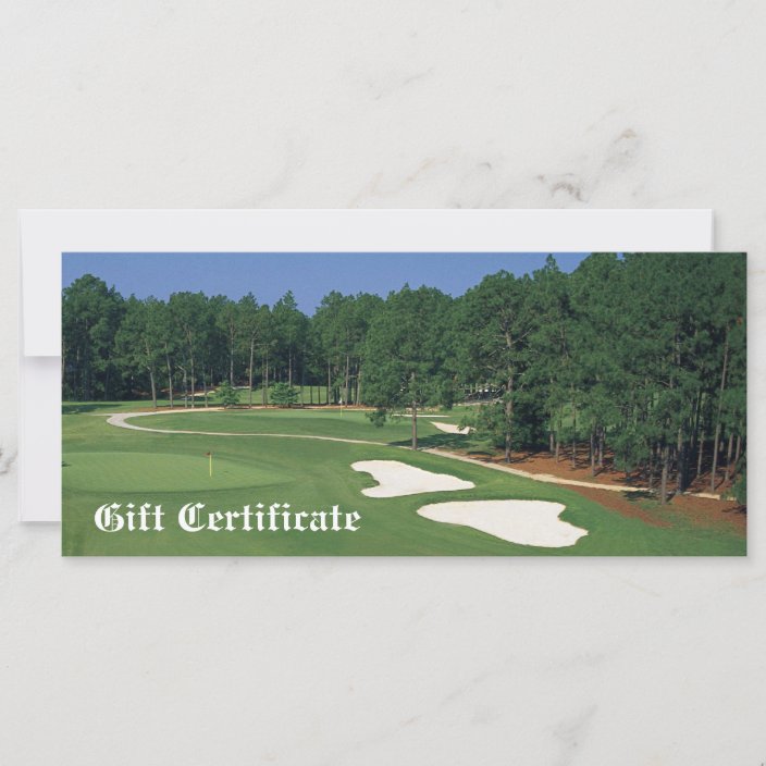 Golf Course Business Gift Certificate