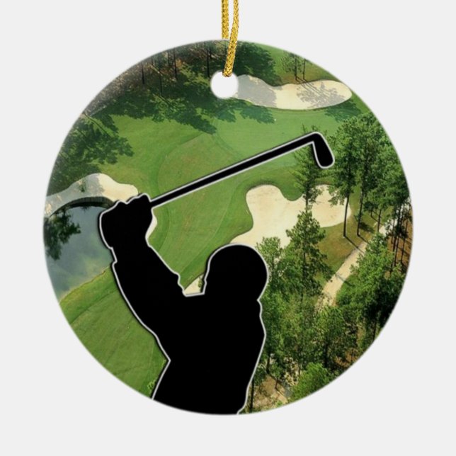 Golf Course Ceramic Ornament (Front)