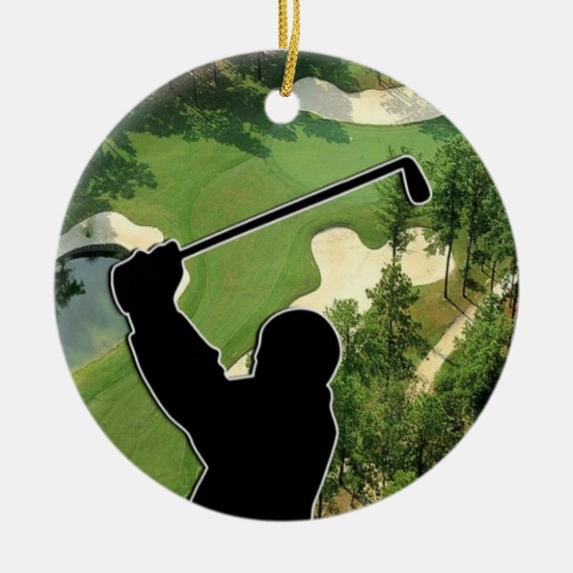 Golf Course Ceramic Ornament (Front)