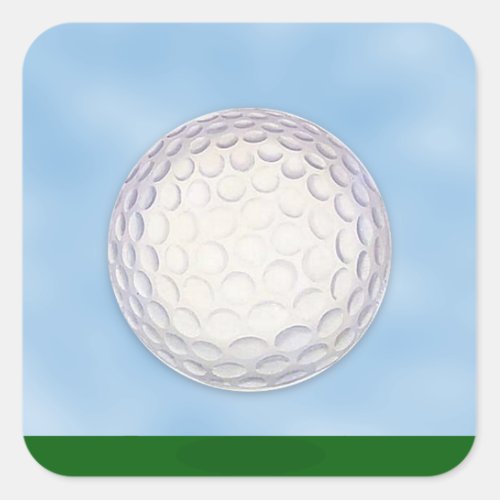 Golf Course Chip Shot Sports Square Sticker