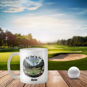 Golf Course Club and Ball Best Dad by Par Name Coffee Mug