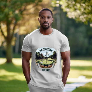 Golf Course Club and Ball Best Dad by Par T-Shirt