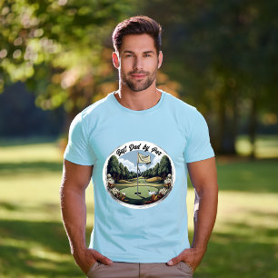Golf Course Club and Ball Best Dad by Par T-Shirt