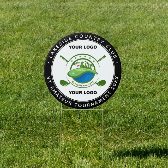 Golf Course Club Event Custom Logo Golf Tournament Sign (Insitu)