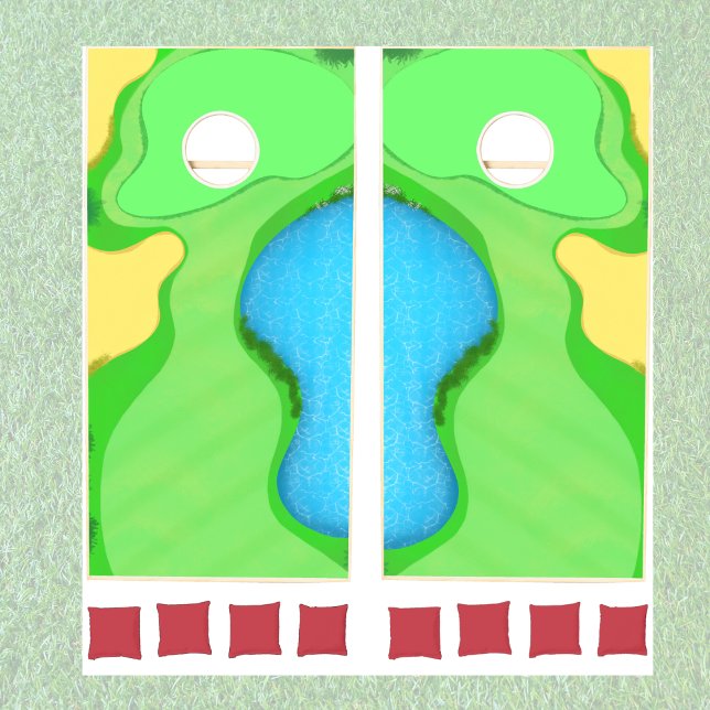 Golf Course Cornhole Set (Golf + Cornhole = Tossing Thrills!)