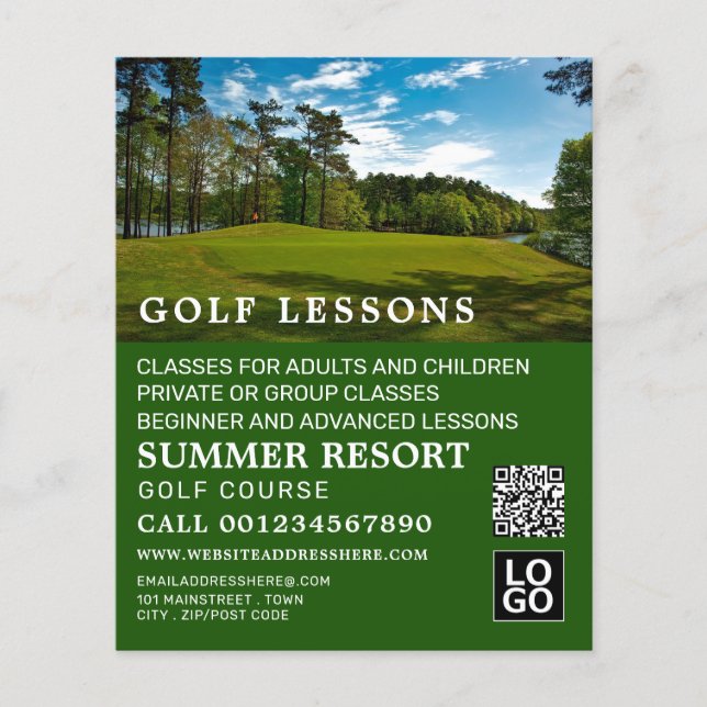 Golf Course, GoIf Lesson Advertising Flyer (Front)