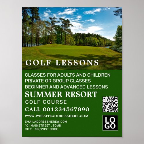 Golf Course GoIf Lesson Advertising Poster