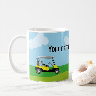 Golf Course Golf Cart Cartoon Personalized Coffee Mug