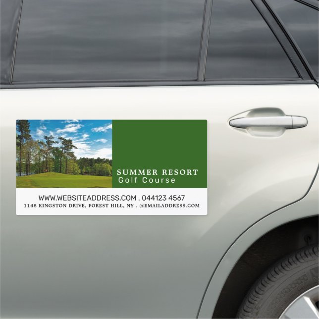 Golf Course, Golf Club, Golfer, Golf Coach Car Magnet (In Situ)