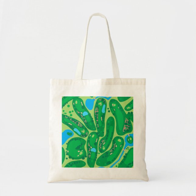 golf course golf course green course tote bag (Front)