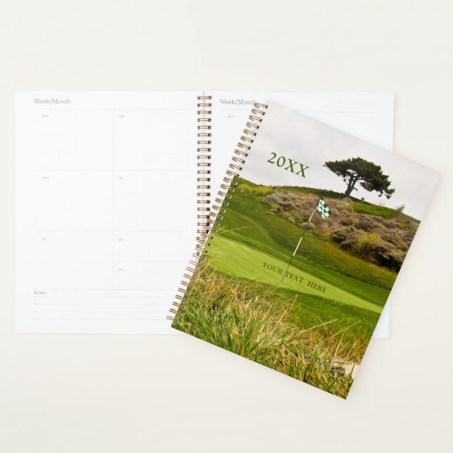 Golf Course Golfer Photography Personalized Planner (Display)