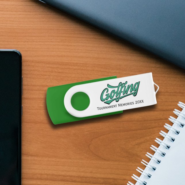 Golf Course Golfing Memories USB Flash Drive (Golf Course Golfing Memories USB Flash Drive with space for your memories)